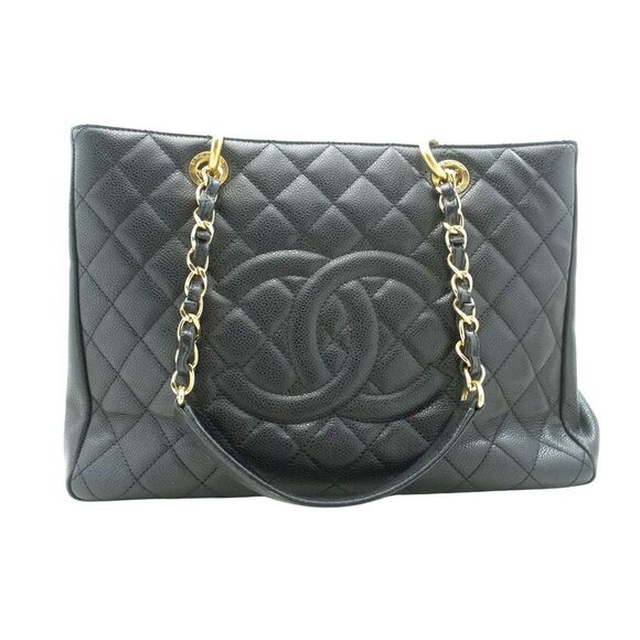 Chanel Black Leather Shoulder Bag (Pre-Owned) - Picture 1 of 12